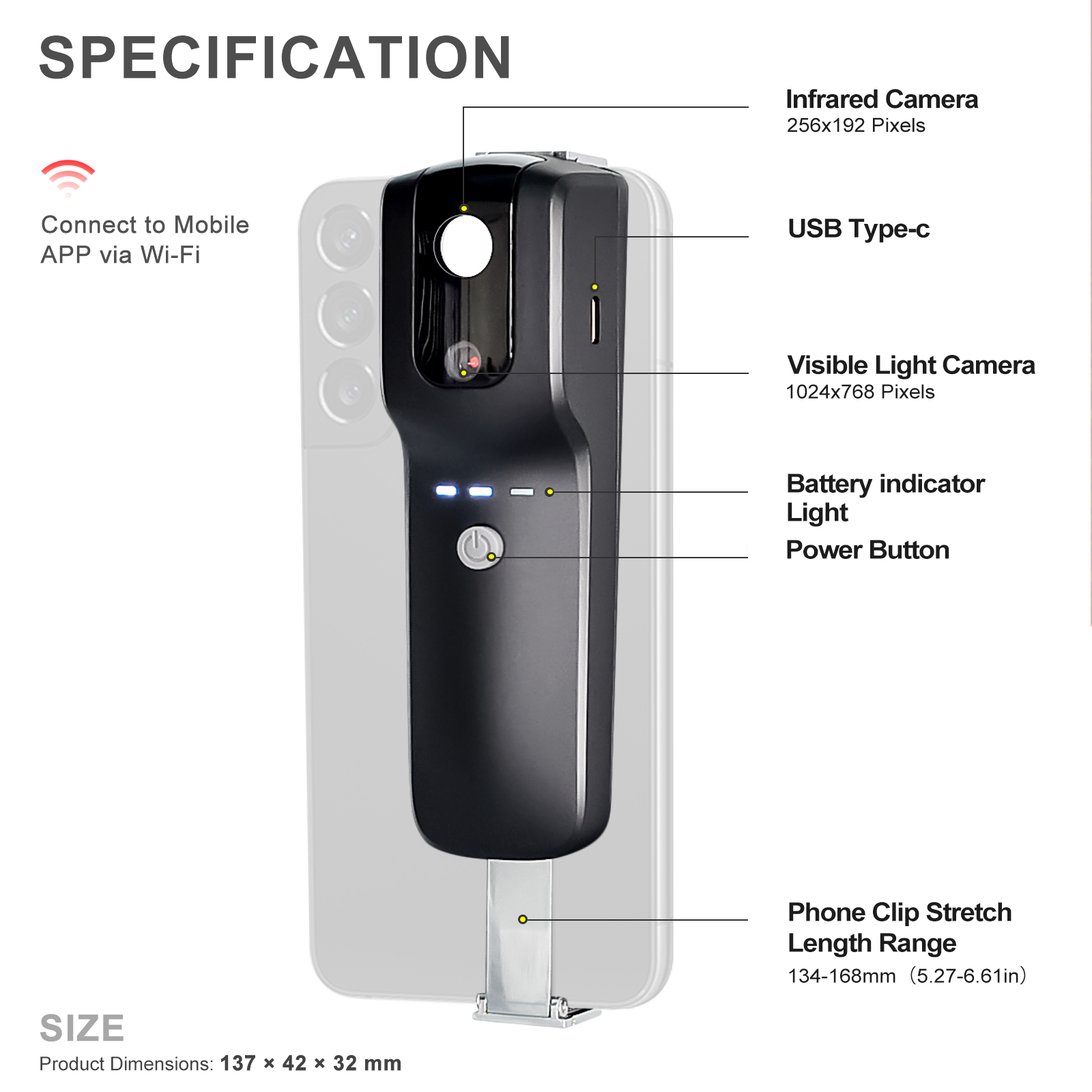HP951A – termowizja WiFi, rozd – Thermal Imaging Camera 256X192 recenzja i cena