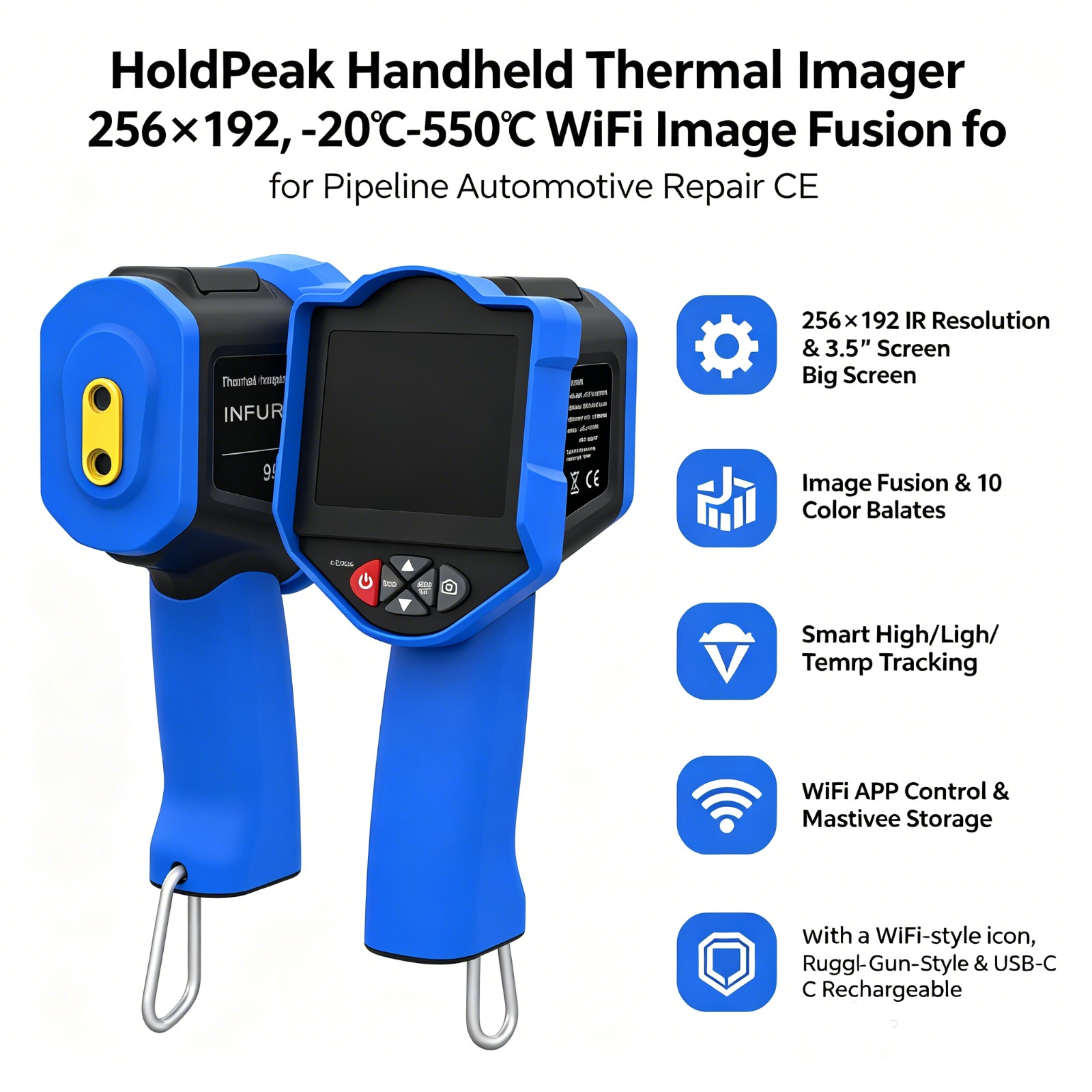 Kamera termowizyjna HoldPeak,  – Thermal Imaging Camera 256X192 recenzja i cena